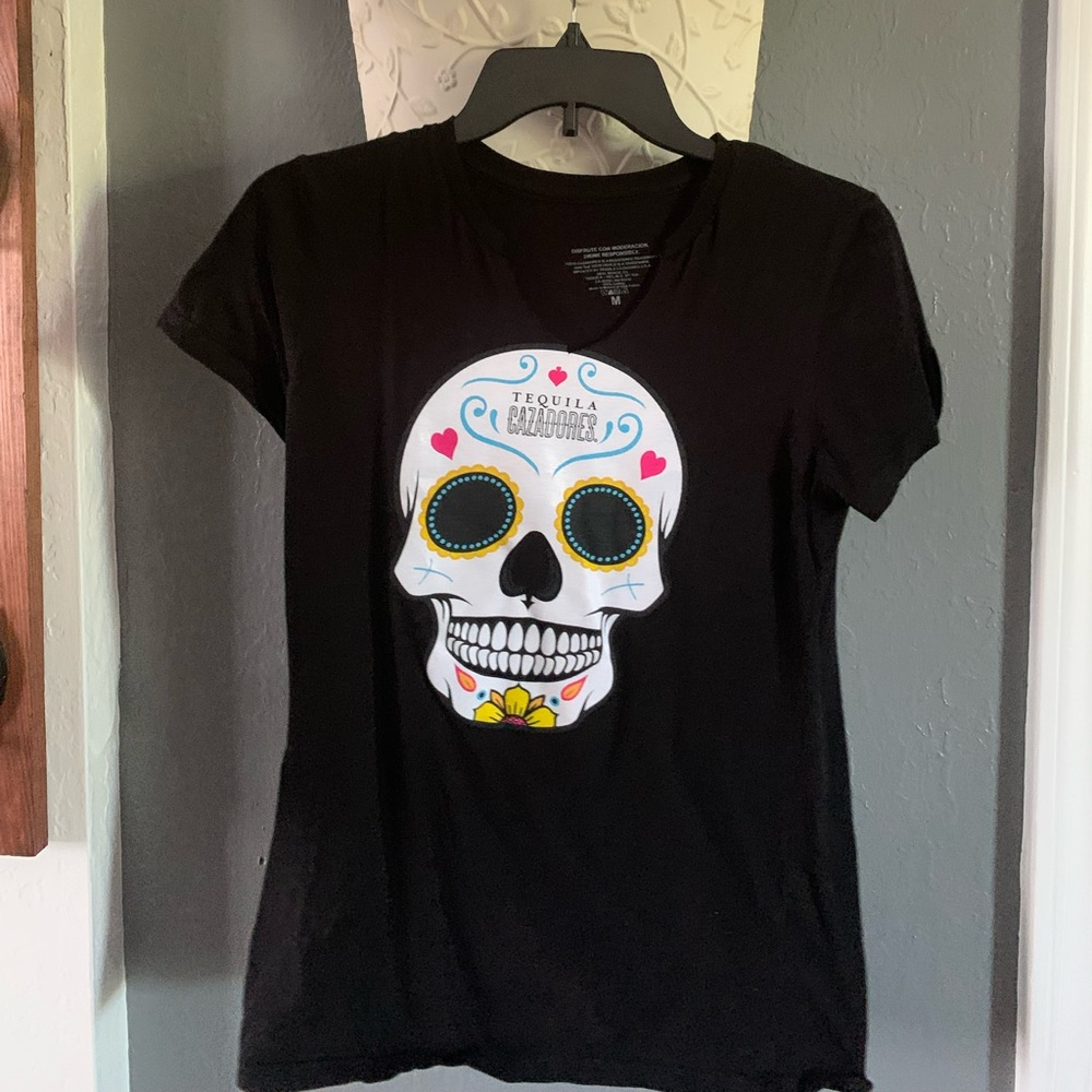 Cazadores tequila sugar skull shirt